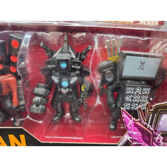 Skibidi Toilet Titan Collection Series One Figures 3 Pack Toy Set 13+ Years - Picture 3 of 6